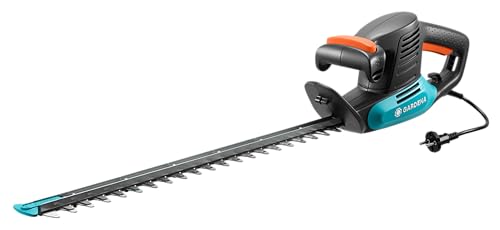 Gardena Elektro-Heckenschere EasyCut 500/55: Elektrische Heckenschere mit 500 W Motorleistung, 55 cm Messerlänge, 18 mm Messeröffnung, ergonomischer