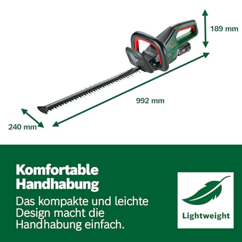 Bosch Akku-Heckenschere UniversalHedgeCut 18V-50 (1 Akku 2,5 Ah, 18-Volt-System, Messerlänge 50 cm, im Karton)