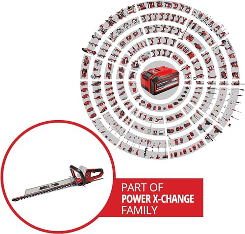 Einhell Akku-Heckenschere GE-CH 18/60 Li-Solo Power X-Change (18 V, 60 cm Schnittlänge, 22 mm Zahnabstand, drehbarer Handgriff, inkl.
